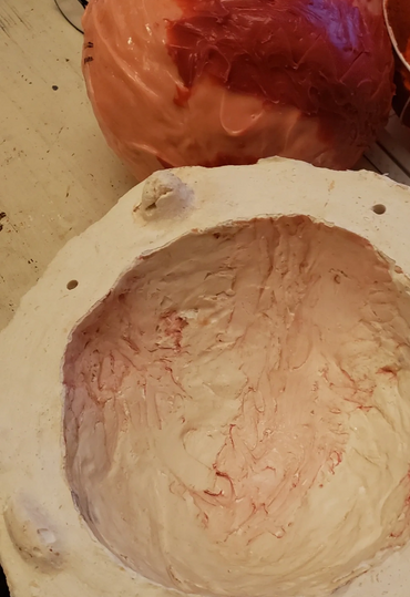 Inside view of hard outer mold.