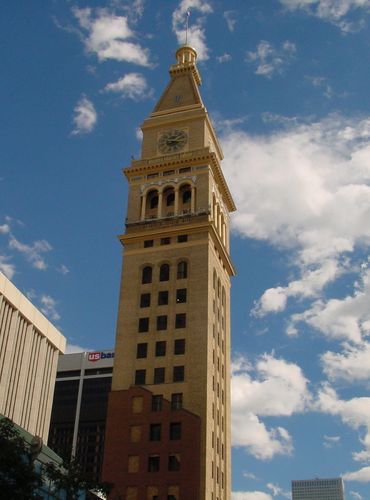 Photo of the real May D&F Clocktower in Denver.