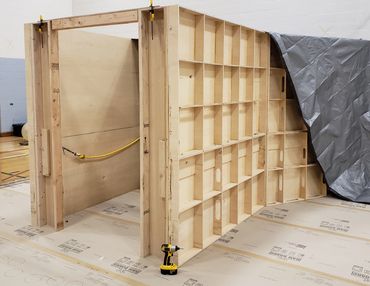 The outside wooden framework of Nocterra.