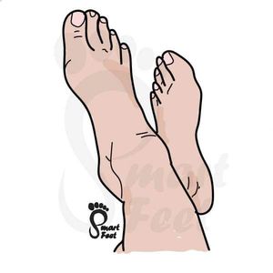 Illustration by #advennturedesign of a pair of feet, drawn for #smartfeetfootcare #northsomerset