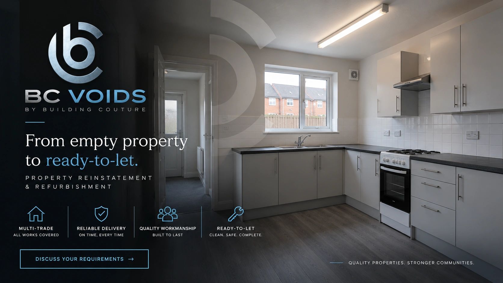 Bright and clean kitchen ready to let with white cabinets and modern appliances.