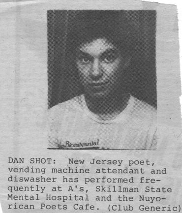 photo Dan Shot poet San Francisco 1980