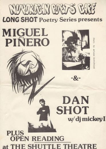 poster Miguel Piñero poetry reading 1983