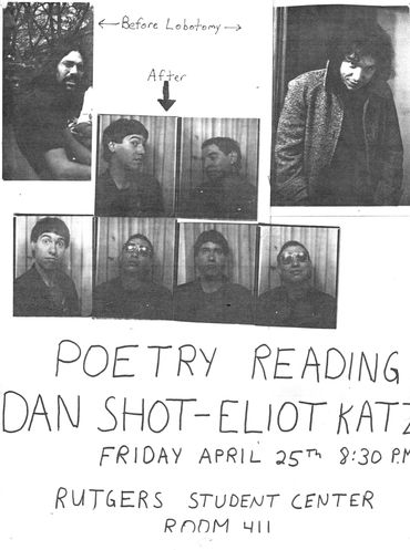 poster poetry reading Rutgers 1970s