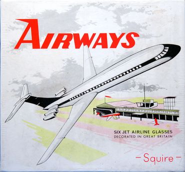 Airways - Six Jet Airline Glasses Box Squire
