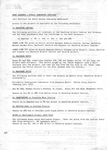 BAA Heathrow Information Sheet A/2