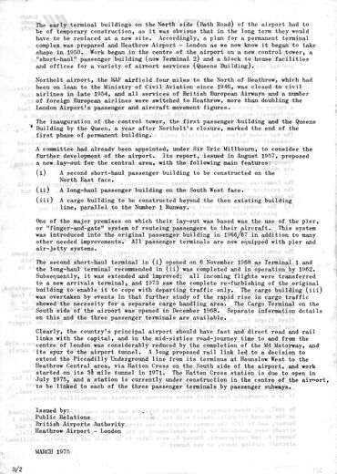 BAA Heathrow Information Sheet B/2