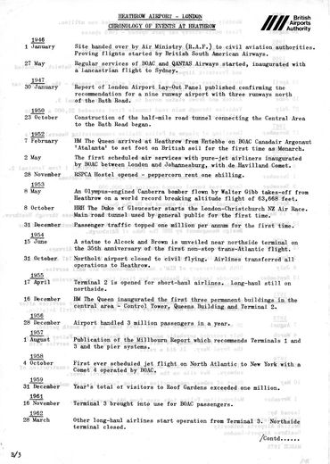 BAA Heathrow Information Sheet B/3