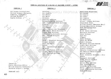 BAA Heathrow Information Sheet E/3