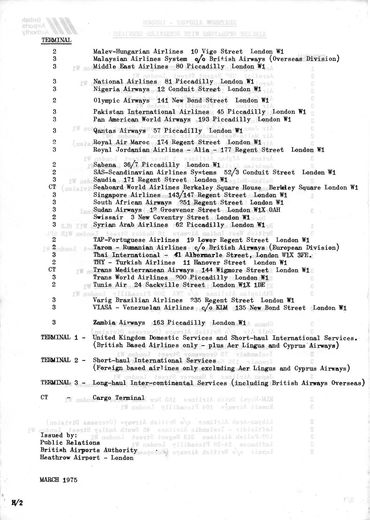BAA Heathrow Information Sheet H2