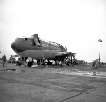 Copy of Press photo G-ARWE Boeing 707 BOAC LHR