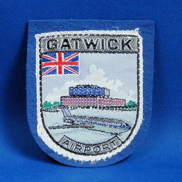 Gatwick Airport Patch Blue Silver Sampson's Souvenir Badges