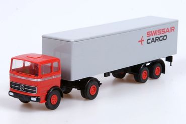 LKW MB LPS 1620 Koffer-SZ Swissair Brekina 98162