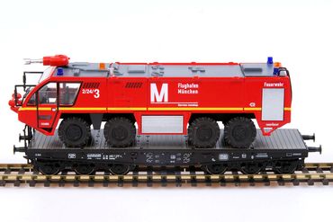 Munich Airport German Federal Railroad (DB) Type Sammp 705 with Rosenbauer Panther 8x8 Cursor Markli
