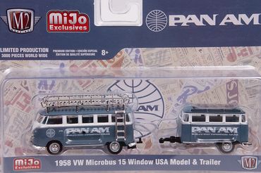 VW Microbus with Trailer Pan Am 1958 M2 Machines