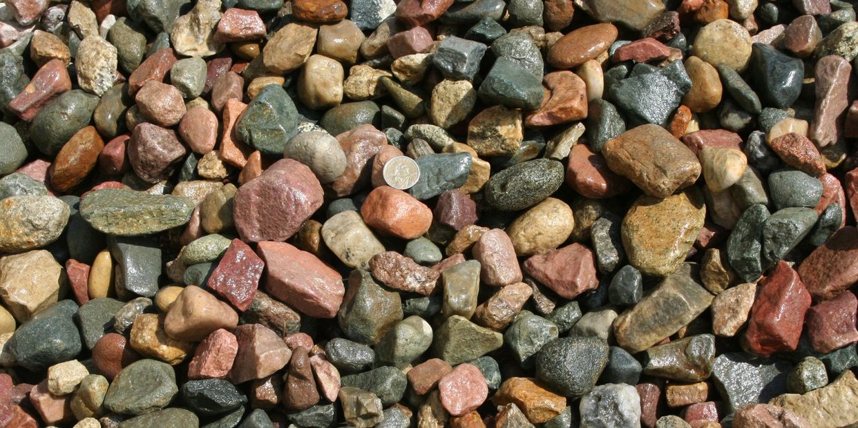 Multi-color 2" Minnesota River Rock