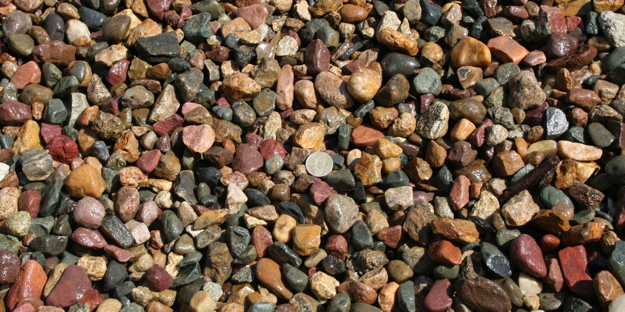 Multi-color 1" Missouri River Rock