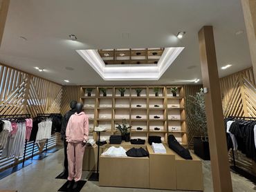 Luxury Alo store interior with modern displays and premium design