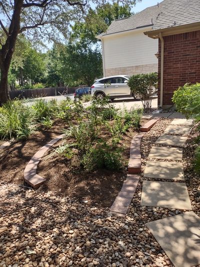 Gravel and planting