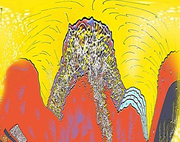 Marilyn Hill, Multi-disciplinary Artist, Digital Art, Drawing, Collage, IPad SHAPE DRAWINGS