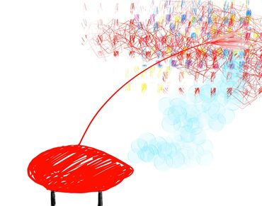 Marilyn Hill, Multi-disciplinary Artist, Digital Art, Drawing, Collage, IPad SHAPE DRAWINGS