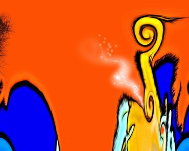 Marilyn Hill, Multi-disciplinary Artist, Digital Art, Drawing, Collage, IPad SHAPE DRAWINGS