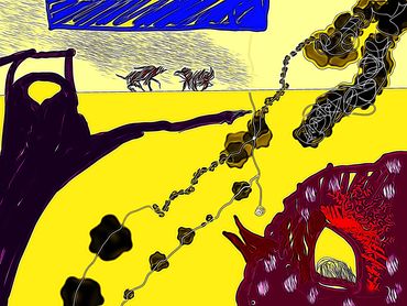 Marilyn Hill, Multi-disciplinary Artist, Digital Art, IPad Drawing,BEAST Creatures, Monsters