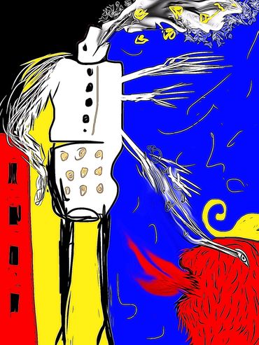 Marilyn Hill, Multi-disciplinary Artist, Digital Art, IPad Drawing,BEAST Creatures, Monsters