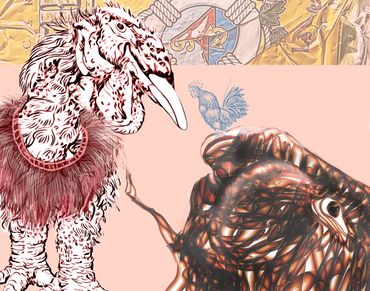 Marilyn Hill, Multi-disciplinary Artist, Digital Art, IPad Drawing,BEAST Creatures, Monsters