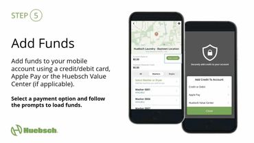 Add funds to your Huebsch account.