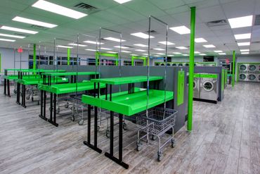 Marys Laundromart - more laundry folding tables