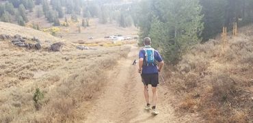 Mike Talia around mile 80 of the Bear 100 miler.