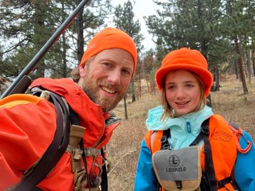 Mike Talia hunting with his daughter.