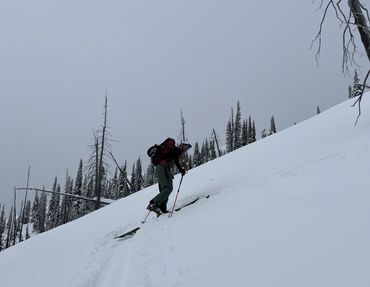 Mike Talia ski touring.