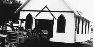 Moving the original church to DaySpring, and renamed St. Thomas Chapel. 1978-1979.