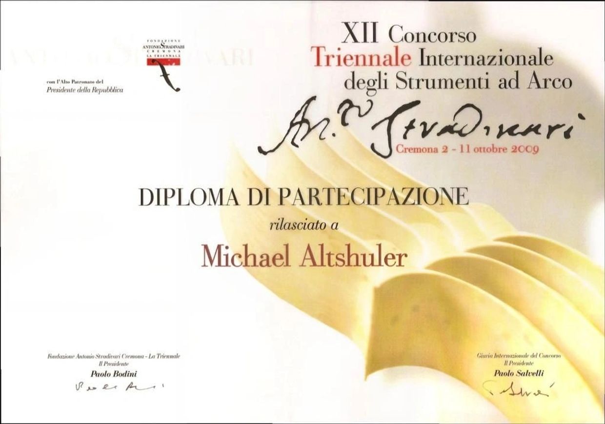 There were only 3 violin makers from Canada participating in the Competition