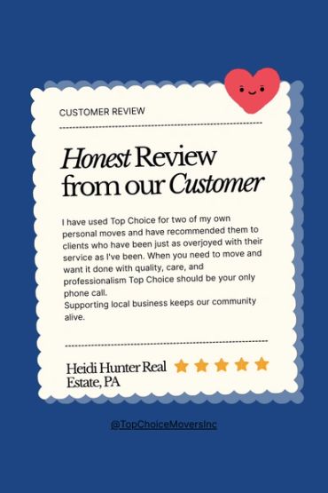 Customer review praising Top Choice for quality and professionalism.