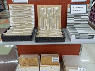 Photo of various discontinued tiles