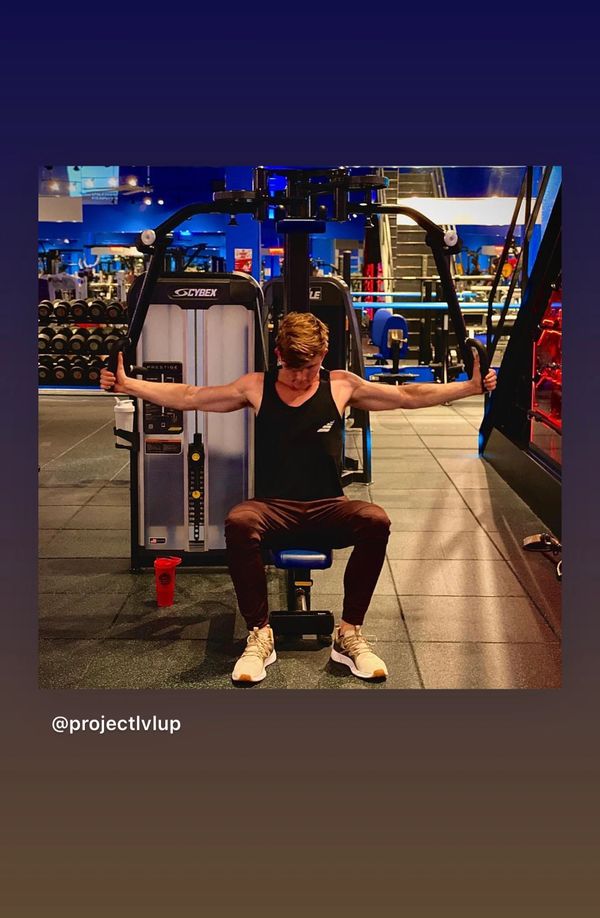 a man working out in a gym