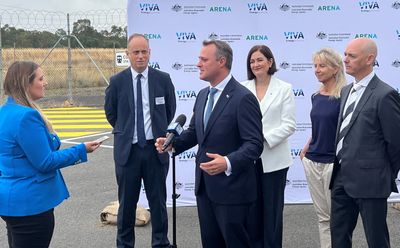 Tim Wilson launching Australia's first commercial, publicly-available hydrogen pump.