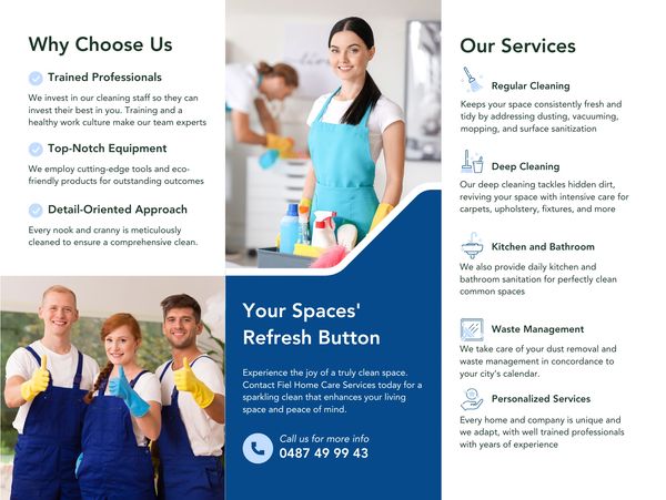 Smiling cleaning professionals showcasing expert services and benefits for spotless homes and offices.