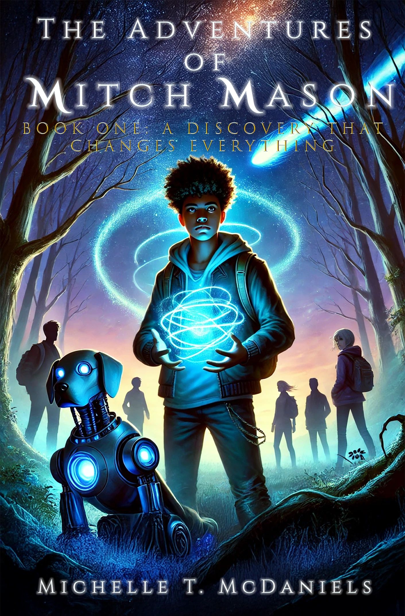 Sci-fi book cover created in Photoshop & Firefly.