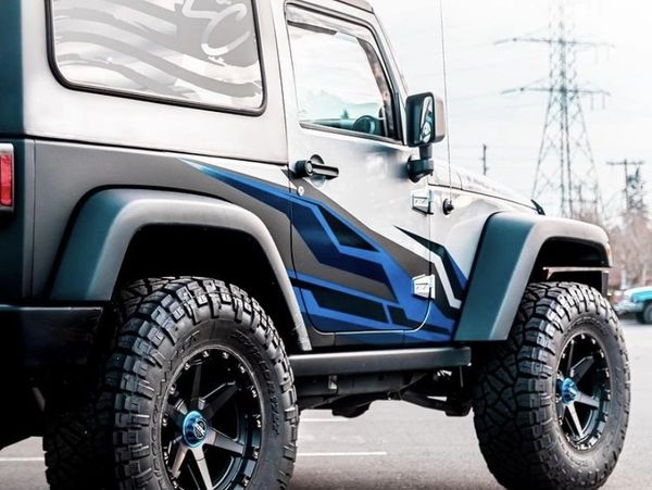 Custom Jeep Wrangler with Suspension, Wheel and Tires.