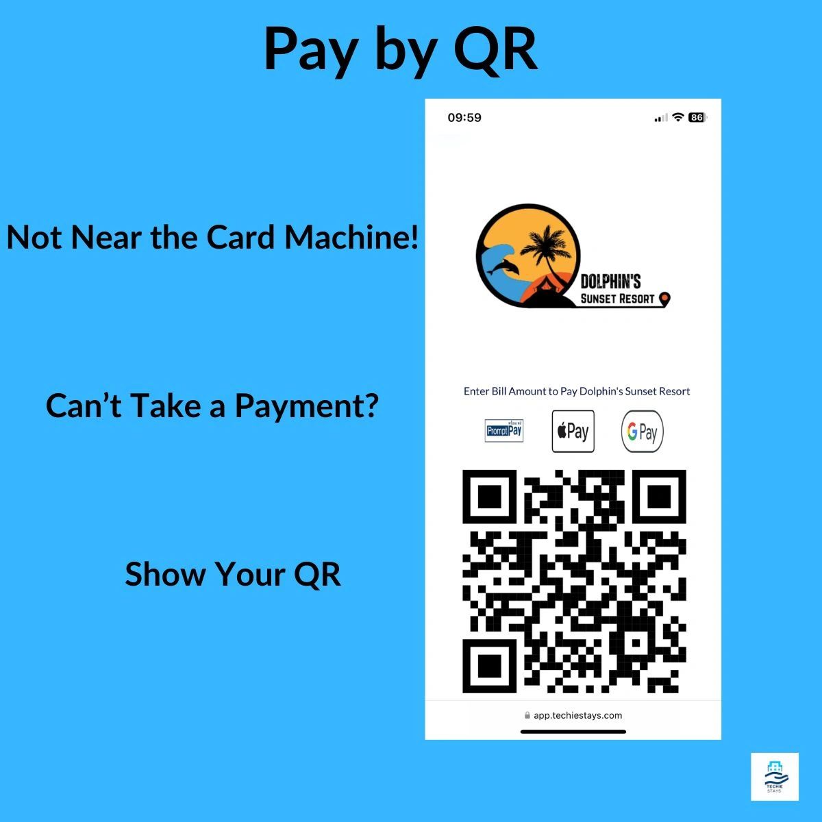 Hotel Flyer Allowing Guests to Pay by QR