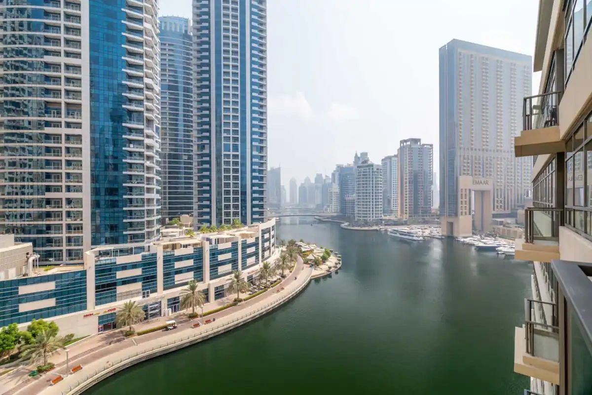 Rohan's Dubai Marina Apartment View on Airbnb