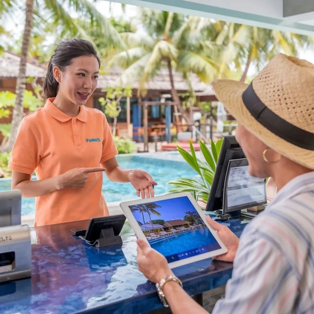 Hotel Front Desk Room Upselling to a Chinese Guest