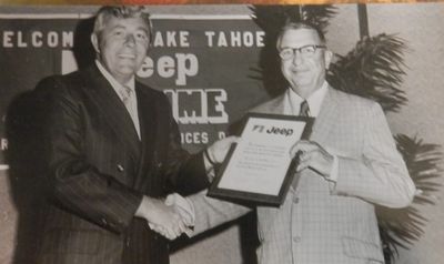 July 7, 1971 M.C.G. Founder Woodrow F. Knollinger is awarded one of the first Jeep Dealerships.