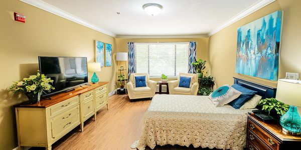 A model suite at Montclair Assisted Living in Decatur, Georgia. Each suite at Montclair Assisted Liv