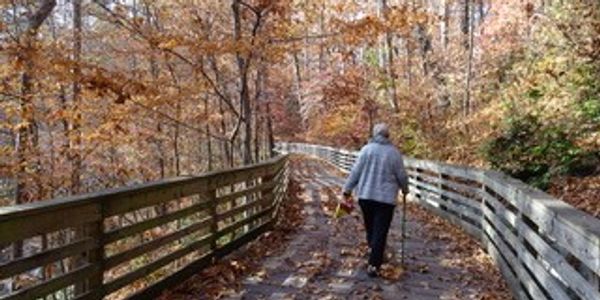 The PATH Foundation maintains a beautiful trail on the campus of Montclair Assisted Living.