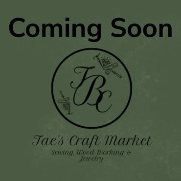 Tae's Craft Market logo with 'Coming Soon' announcement.